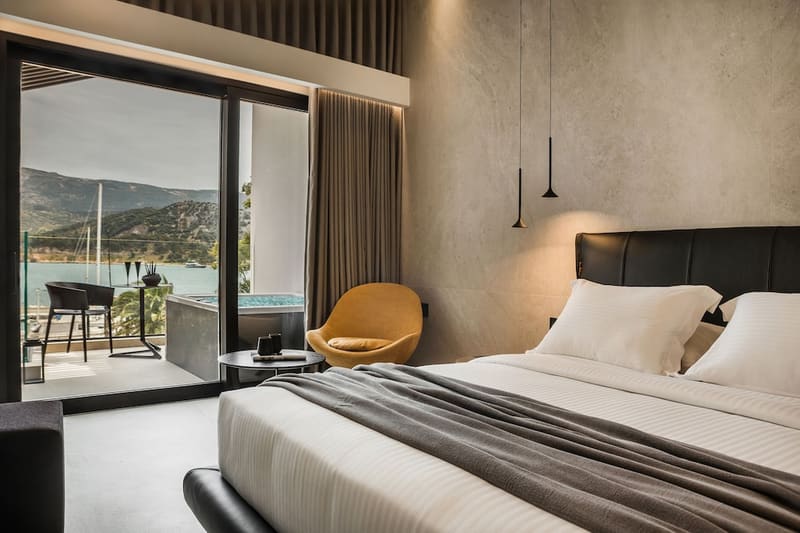 Private hot tub at Canale Hotel & Suites, Kefalonia