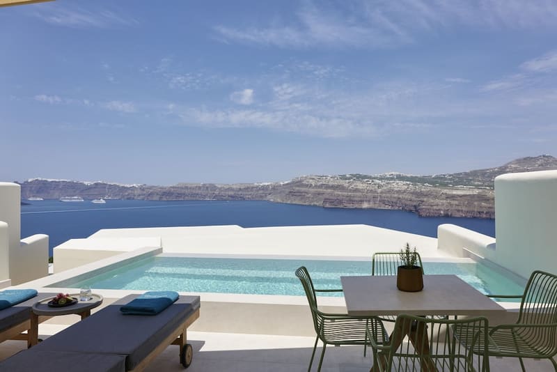 Private plunge pool at Apanemo Hotel, Santorini, photo 3