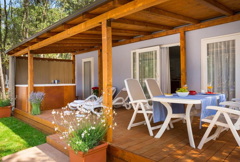 Private jacuzzi at Maistra Camping Polari Mobile homes, Rovinj — photo 3