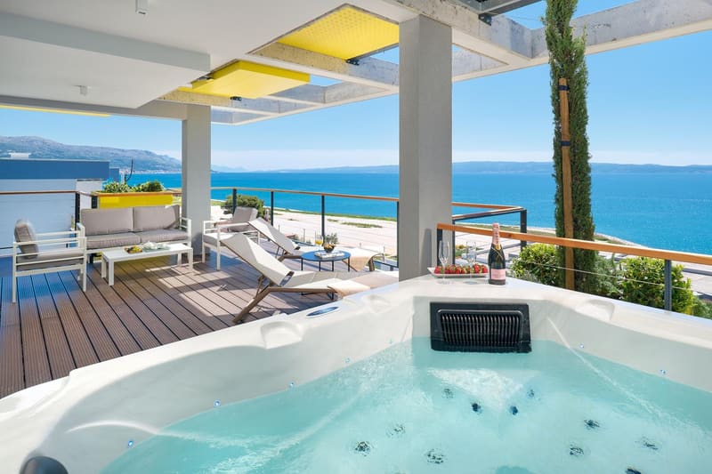 Private jacuzzi at Amphora's Garden, Split
