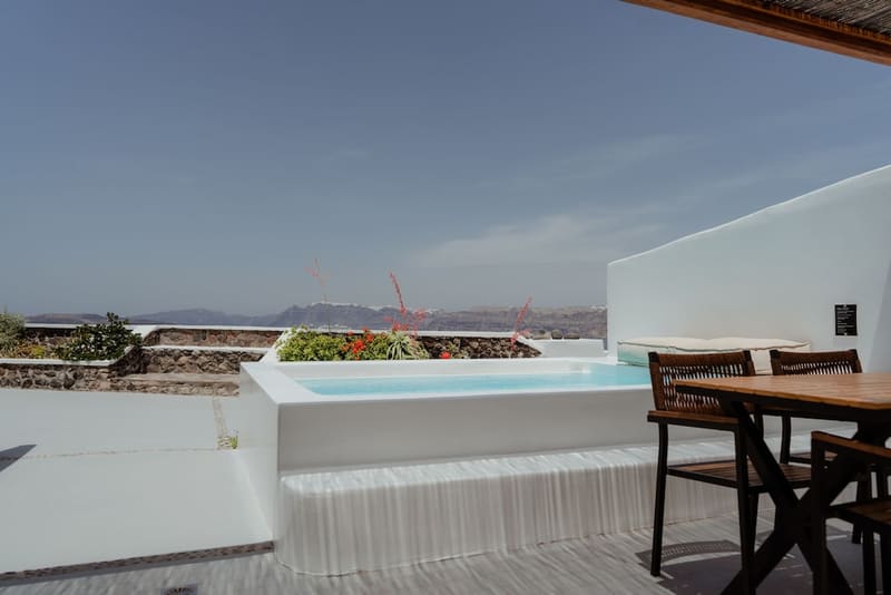 Private plunge pool at Goulielmos Hotel & Spa, Santorini