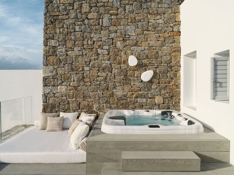 Private hot tub at Deos Mykonos - A Myconian Collection Hotel, Mykonos
