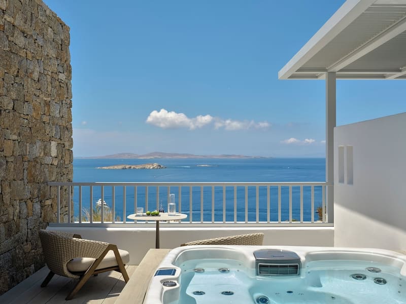 Private hot tub at Deos Mykonos - A Myconian Collection Hotel, Mykonos — photo 2