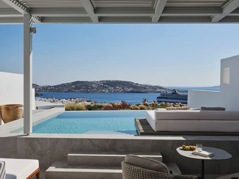 Private hot tub at Deos Mykonos - A Myconian Collection Hotel, Mykonos, photo 4