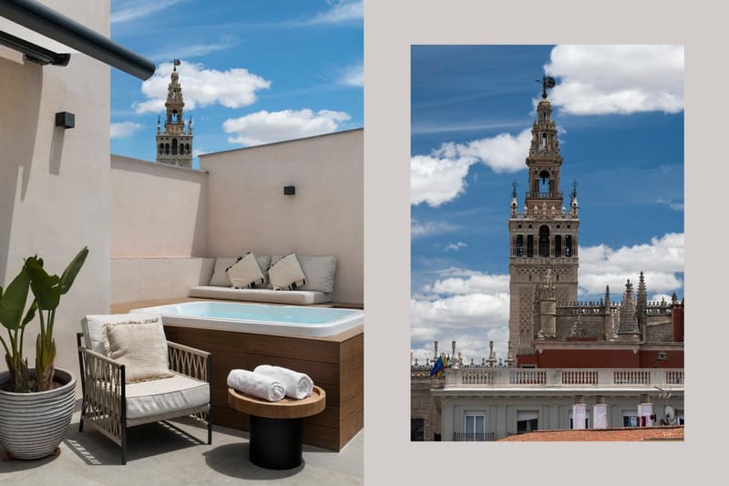 Private plunge pool at La Sillería de Arfe, Seville
