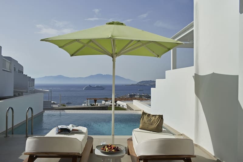 Private hot tub at Myconian Naia - Preferred Hotels & Resorts, Mykonos, photo 5