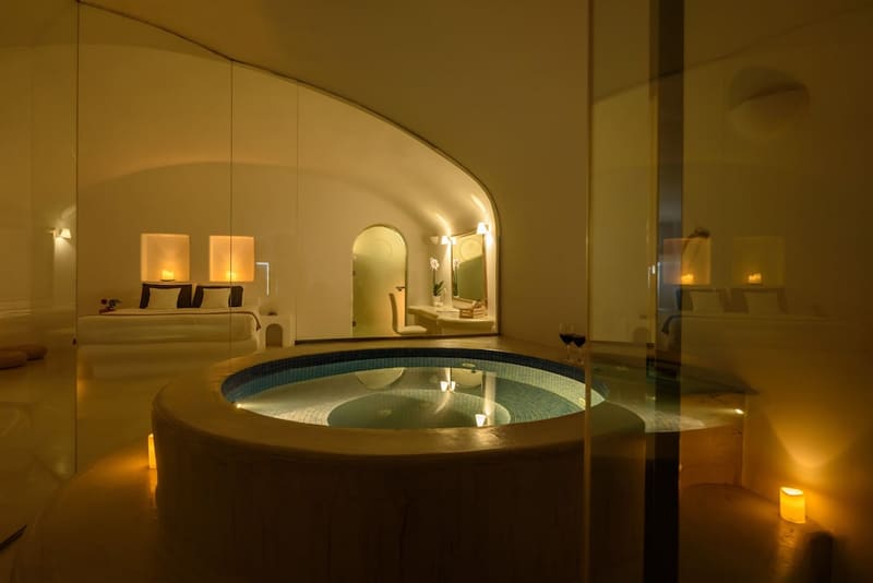Private hot tub at Pegasus Suites & Spa, Santorini