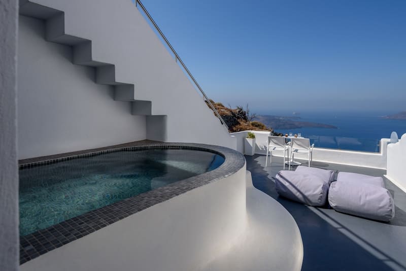 Private hot tub at Pegasus Suites & Spa, Santorini, photo 4