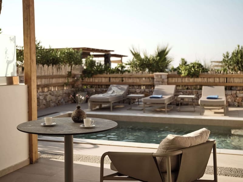 Private hot tub at Sea Breeze Santorini Beach Resort, Curio Collection Hilton, Santorini, photo 2