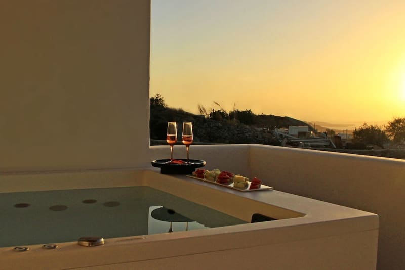 Private hot tub at Adama Mykonos Boutique Hotel, Mykonos — photo 6