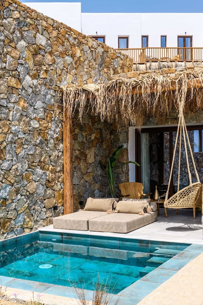 Private plunge pool at Charisma Hotel and Wellness Suites, Mykonos