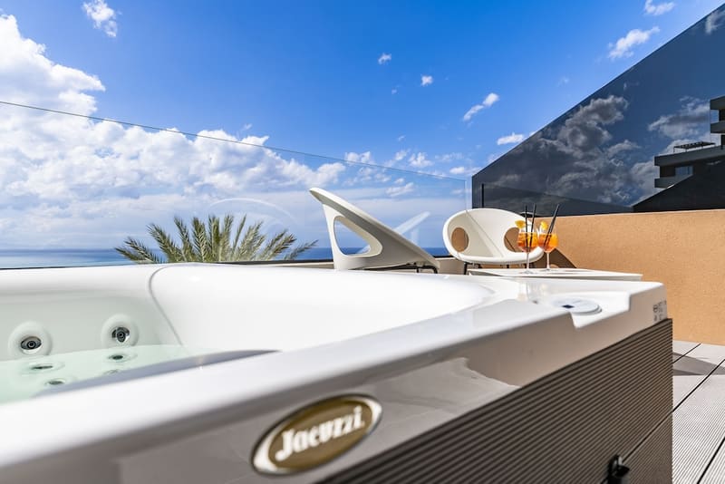 Private jacuzzi at Costa Verde, Cefalu