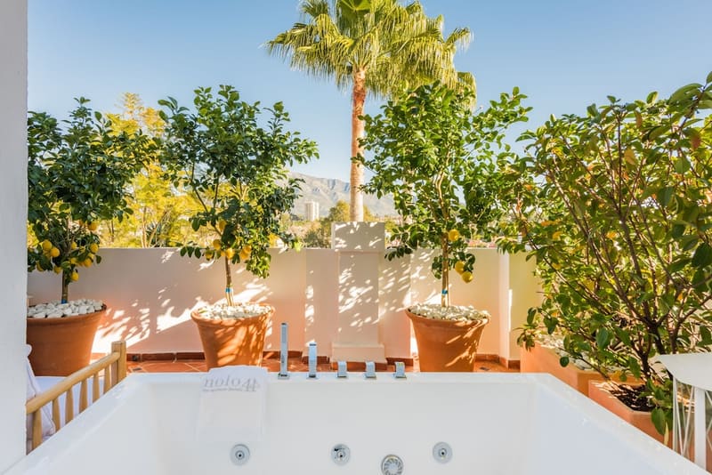 Private hot tub at Molo Luxury Suites Puerto Banus, Marbella