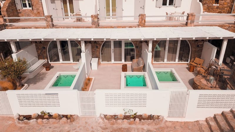 Private hot tub at Senses Villas, Mykonos