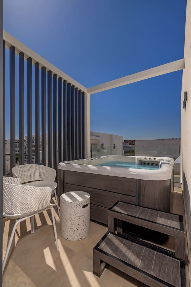 Private hot tub at Cabana White Boutique Hotel, Kos