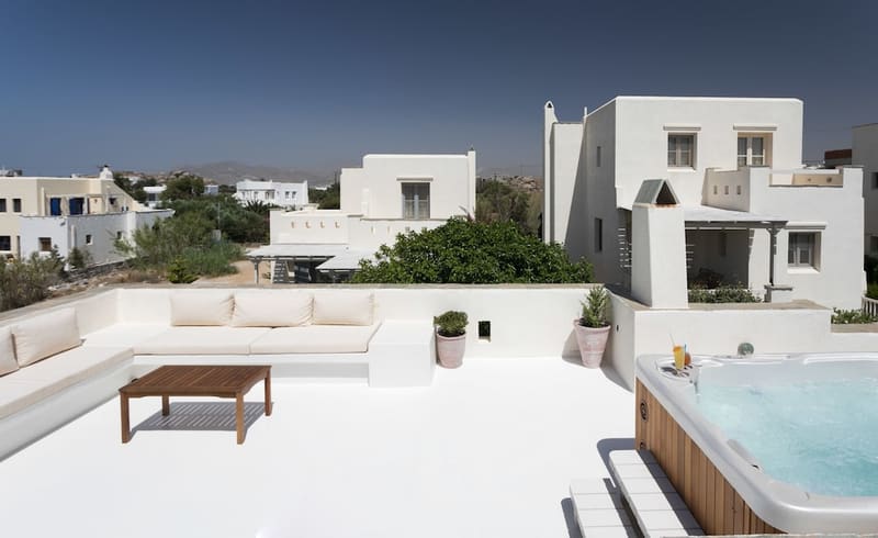Private hot tub at Iliada Villas, Naxos, photo 2