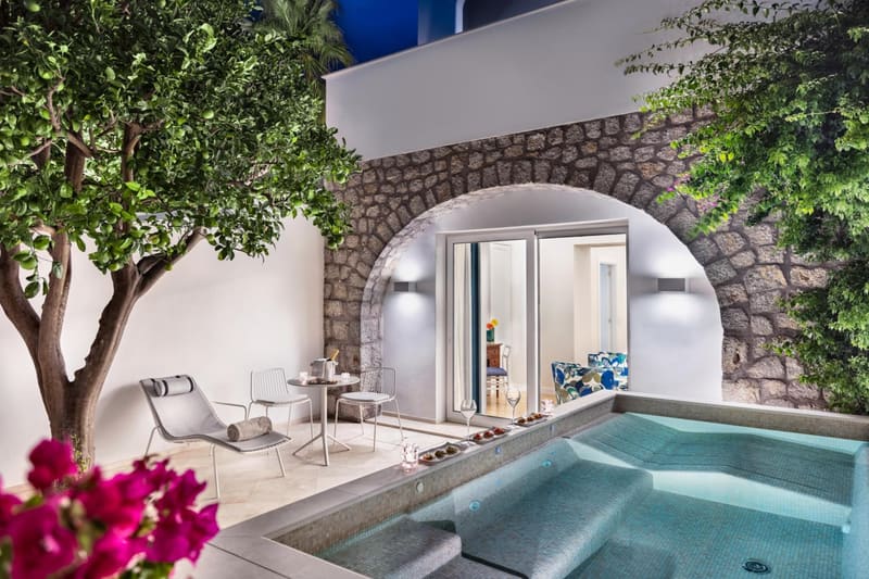 Private hot tub at Pazziella, a Luxury Collection Hotel, Capri, Capri