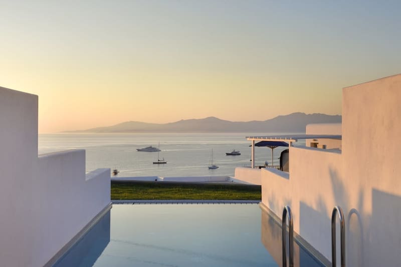 Private plunge pool at Myconian Korali, Mykonos — photo 5