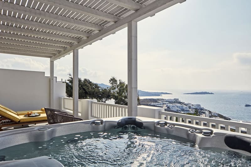 Private plunge pool at Myconian Korali, Mykonos