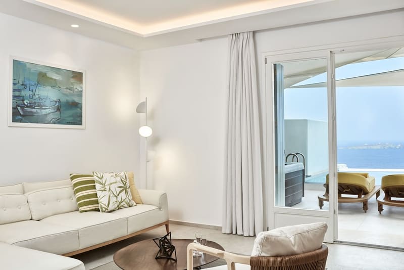 Private plunge pool at Myconian Korali, Mykonos — photo 2