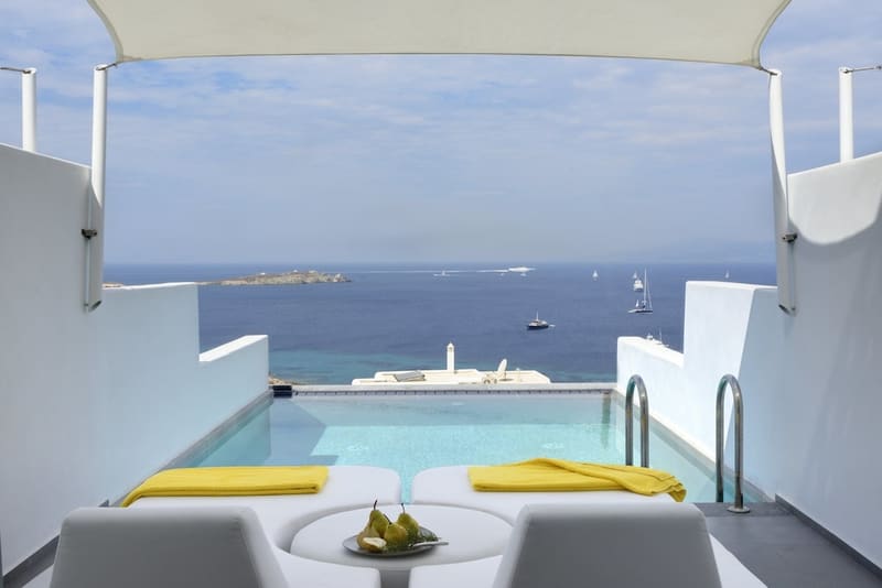 Private plunge pool at Myconian Korali, Mykonos, photo 3