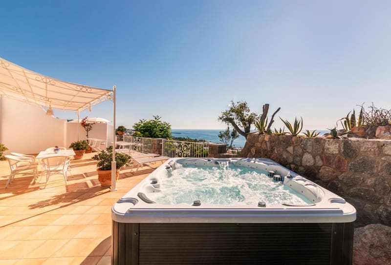 Private hot tub at Villa dei Lecci - 7 Luxury villas with private pool or jacuzzi, Ischia — photo 2