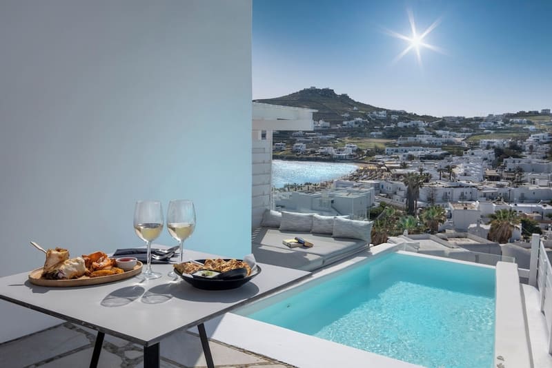 Private hot tub at Deliades Mykonos, Mykonos — photo 4