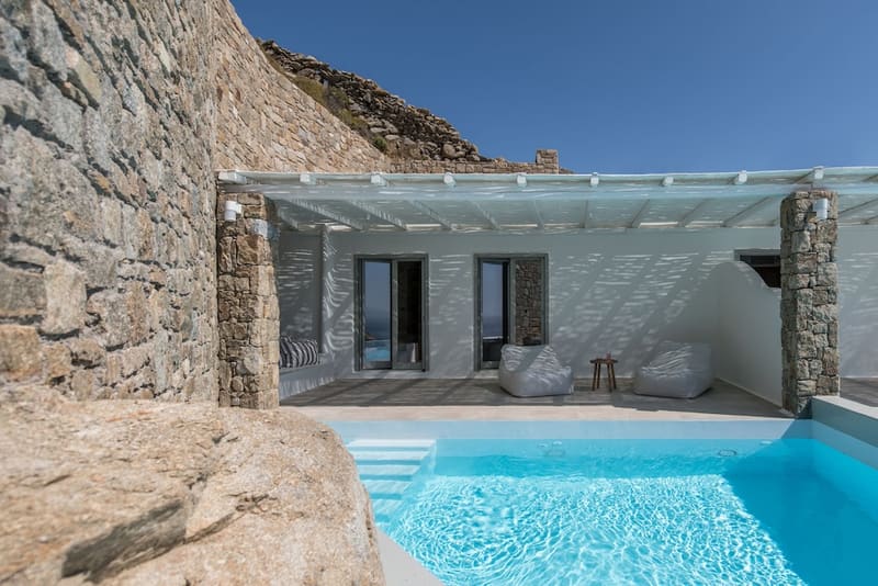 Private hot tub at Arocaria, Mykonos