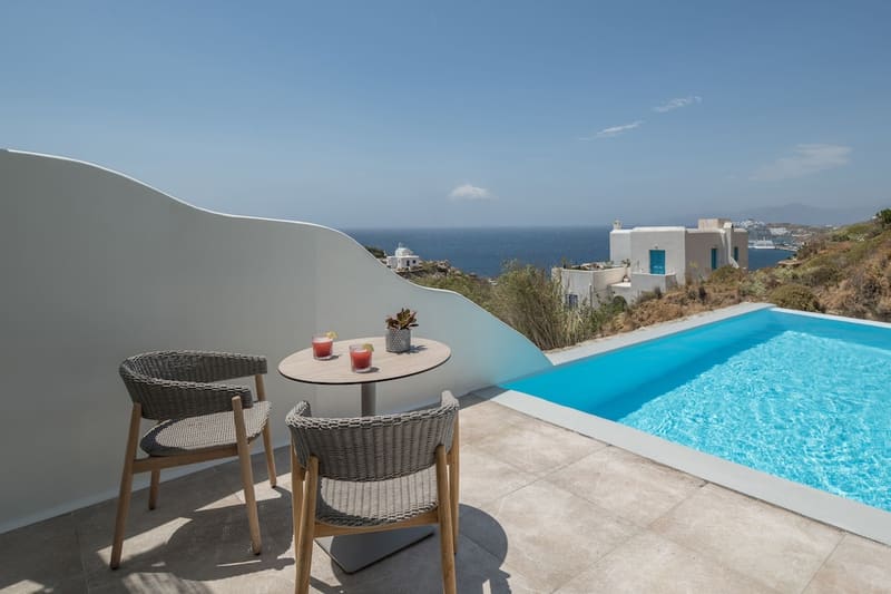 Private hot tub at Arocaria, Mykonos — photo 2