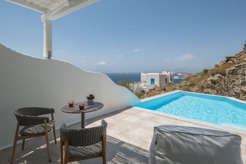 Private hot tub at Arocaria, Mykonos — photo 6