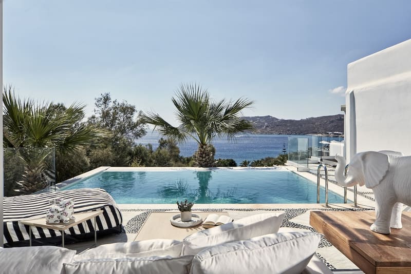 Private hot tub at Myconian Imperial - Leading Hotels of the World, Mykonos, photo 4