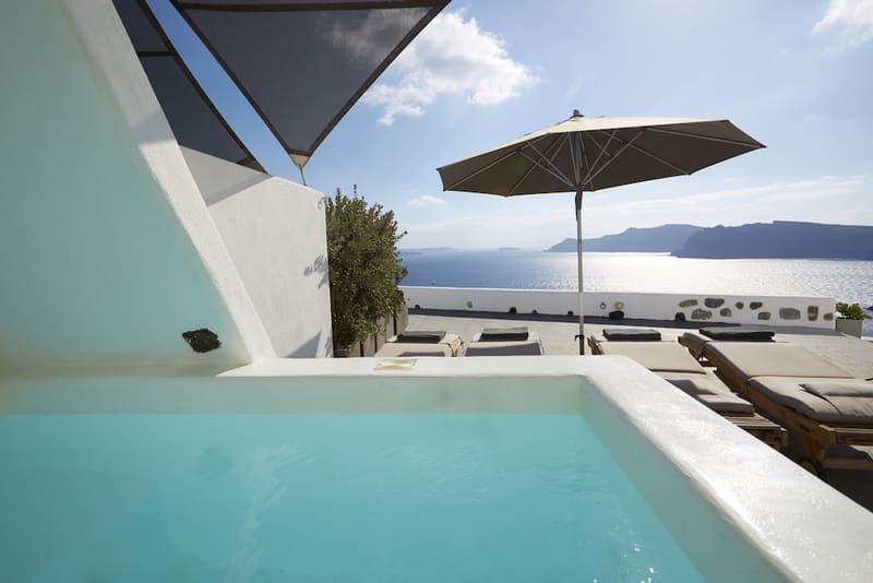 Private plunge pool at Atrina Canava 1894, Santorini