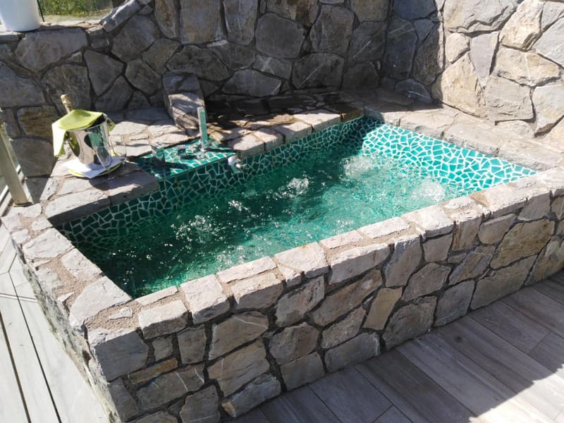 Private hot tub at Grand Hotel President, Sorrento