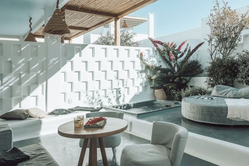 Private hot tub at Mykonos Blanc, Mykonos — photo 6