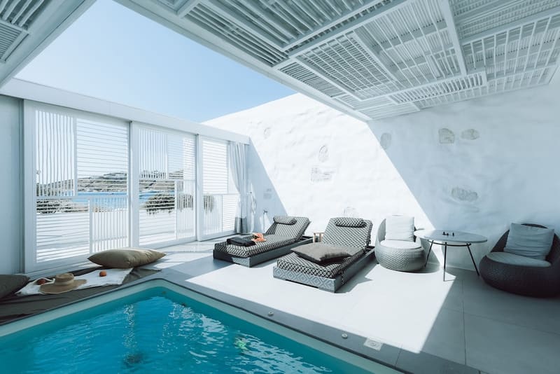 Private hot tub at Mykonos Blanc, Mykonos — photo 5