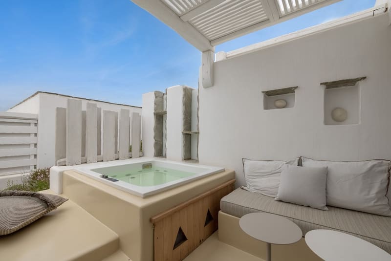 Private hot tub at Kove Mykonos - A Myconian Collection Hotel, Mykonos