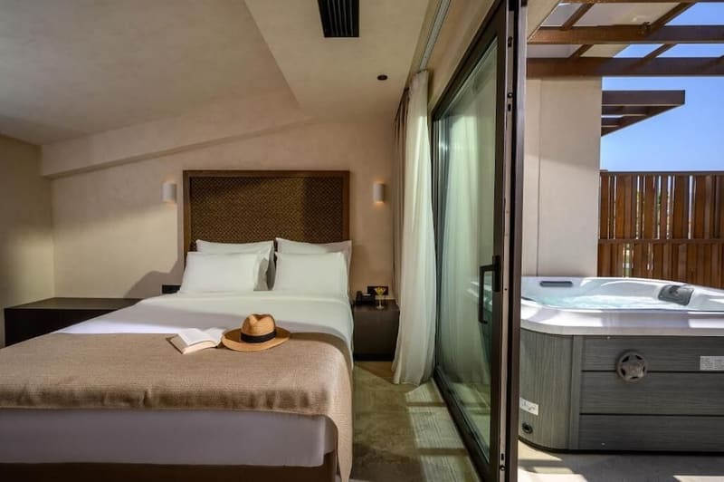 Private hot tub at Nalu Resort & Spa, Rethymno