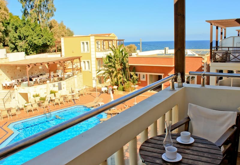 Private hot tub at Porto Kalamaki Hotel, Chania