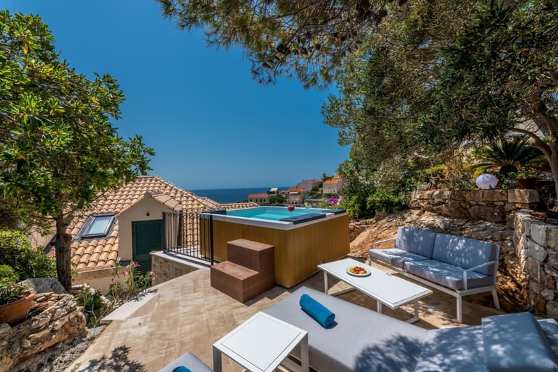 Private hot tub at Villa Orabelle, Dubrovnik, photo 6