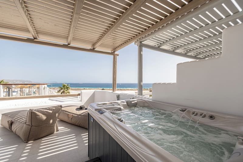 Private hot tub at Lianos Village, Naxos — photo 2
