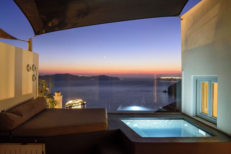 Private hot tub at Keti Hotel, Santorini, photo 3