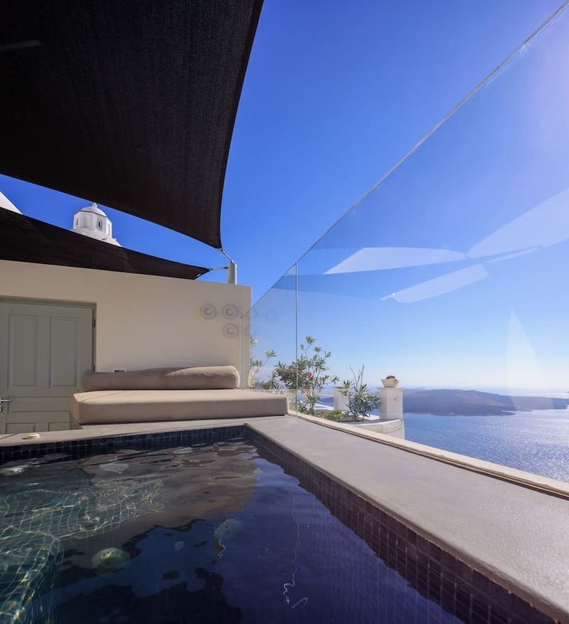 Private hot tub at Keti Hotel, Santorini — photo 4