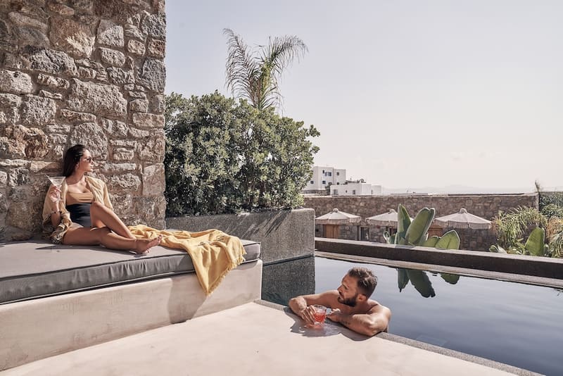 Private hot tub at Amyth of Mykonos Agios Stefanos, Mykonos