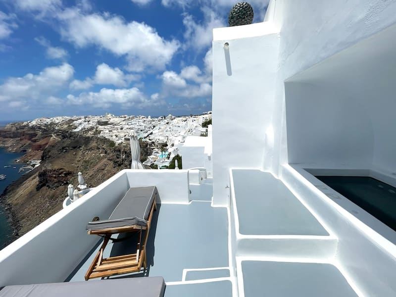 Private hot tub at IKIES Santorini, Santorini — photo 3