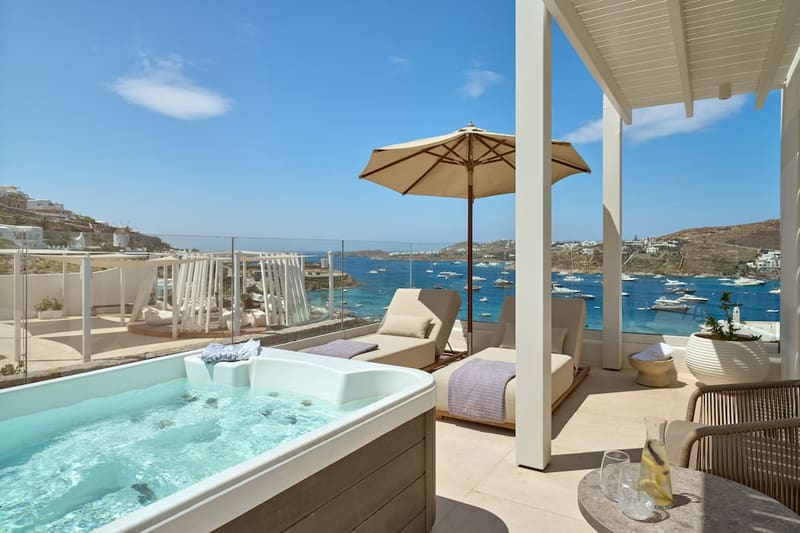 Private hot tub at Once in Mykonos - Designed for Adults, Mykonos