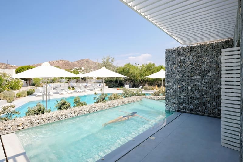 Private hot tub at Relux Ios Hotel, Ios
