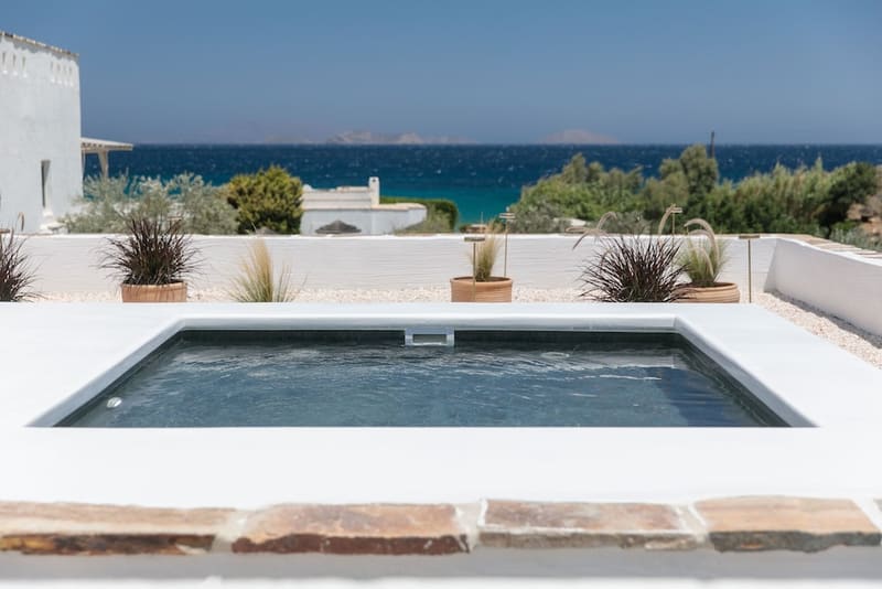 Private plunge pool at Ostria Inn, Naxos