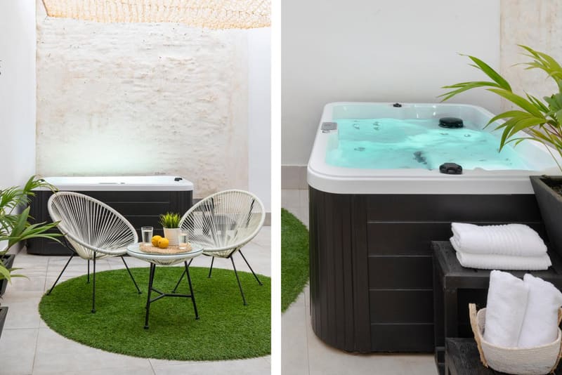 Private hot tub at Lola 14 Suite Apartment, Seville