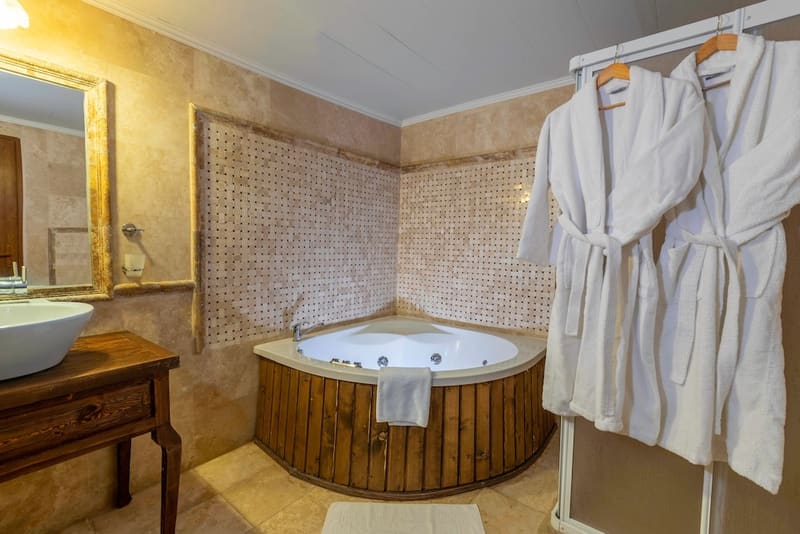 Private hot tub at Maron Stone House, Goreme
